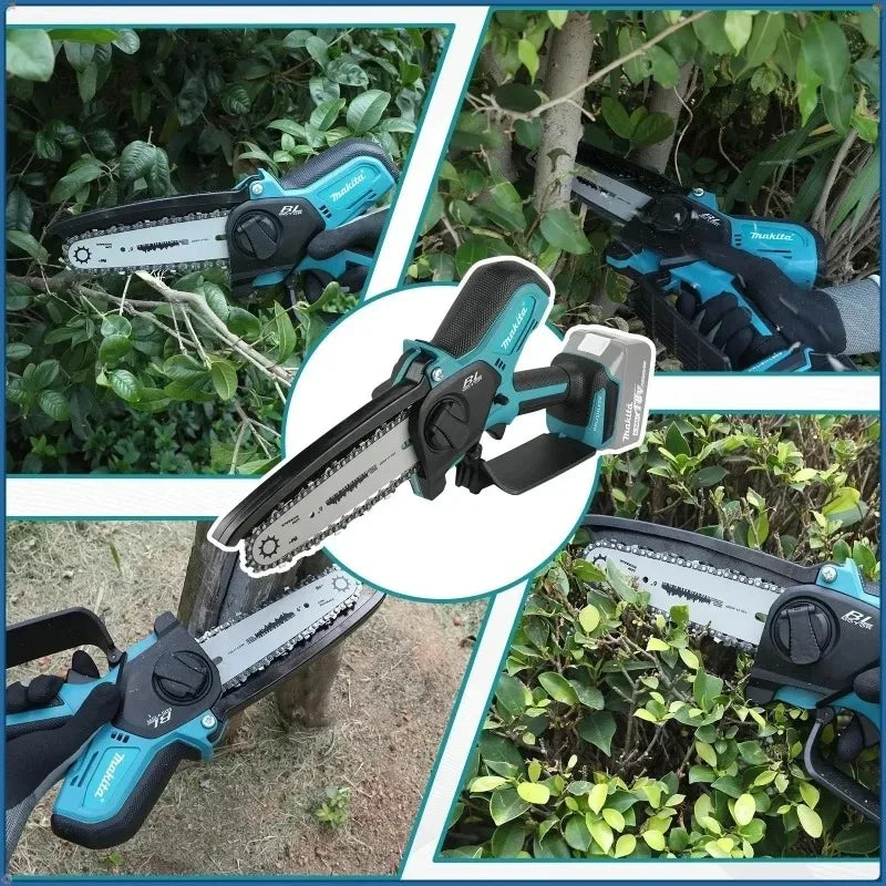 Motosega a Batteria Makita per Lavorazione del Legno, Piccola Sega Elettrica Portatile da 18V con Lama da 6 Pollici, Mini Motosega Portatile