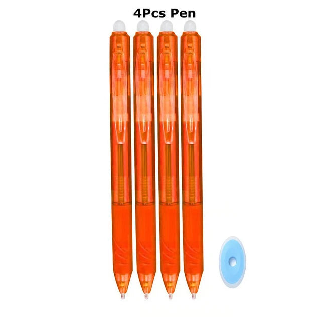0.7mm Penna Cancellabile Magica Presse Penna Gel Set 8 Colori Cancellabile Asta di Ricarica Inchiostro Gel Cancelleria Penne Retrattili Maniglia Lavabile Asta