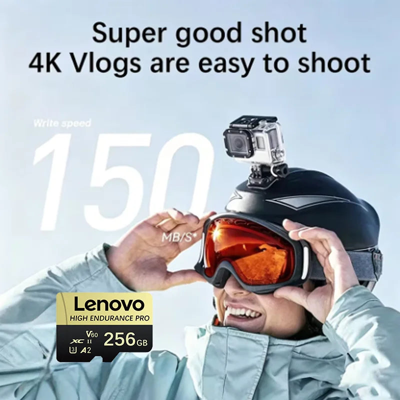 Scheda di memoria Lenovo 64GB 128GB 512GB 1TB Micro SD Classe 10 TF con adattatore SD per smartphone e dash cam