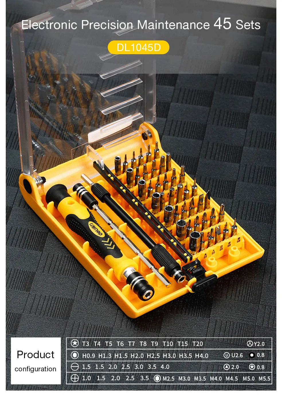 DELI Set di cacciaviti Kit di cacciaviti magnetici Punte di precisione elettriche Xiaomi Iphone Computer Cacciaviti Torx a tre ali Piccoli