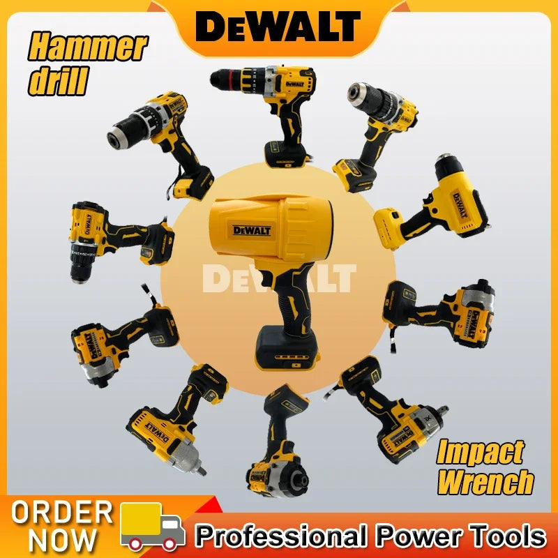 DEWALT Smerigliatrice Angolare a Batteria Brushless, Troncatrice, Avvitatore Elettrico, Pompa ad Aria Elettrica, Aspirapolvere, Sega Alternativa, Utensili Elettrici Multifunzione