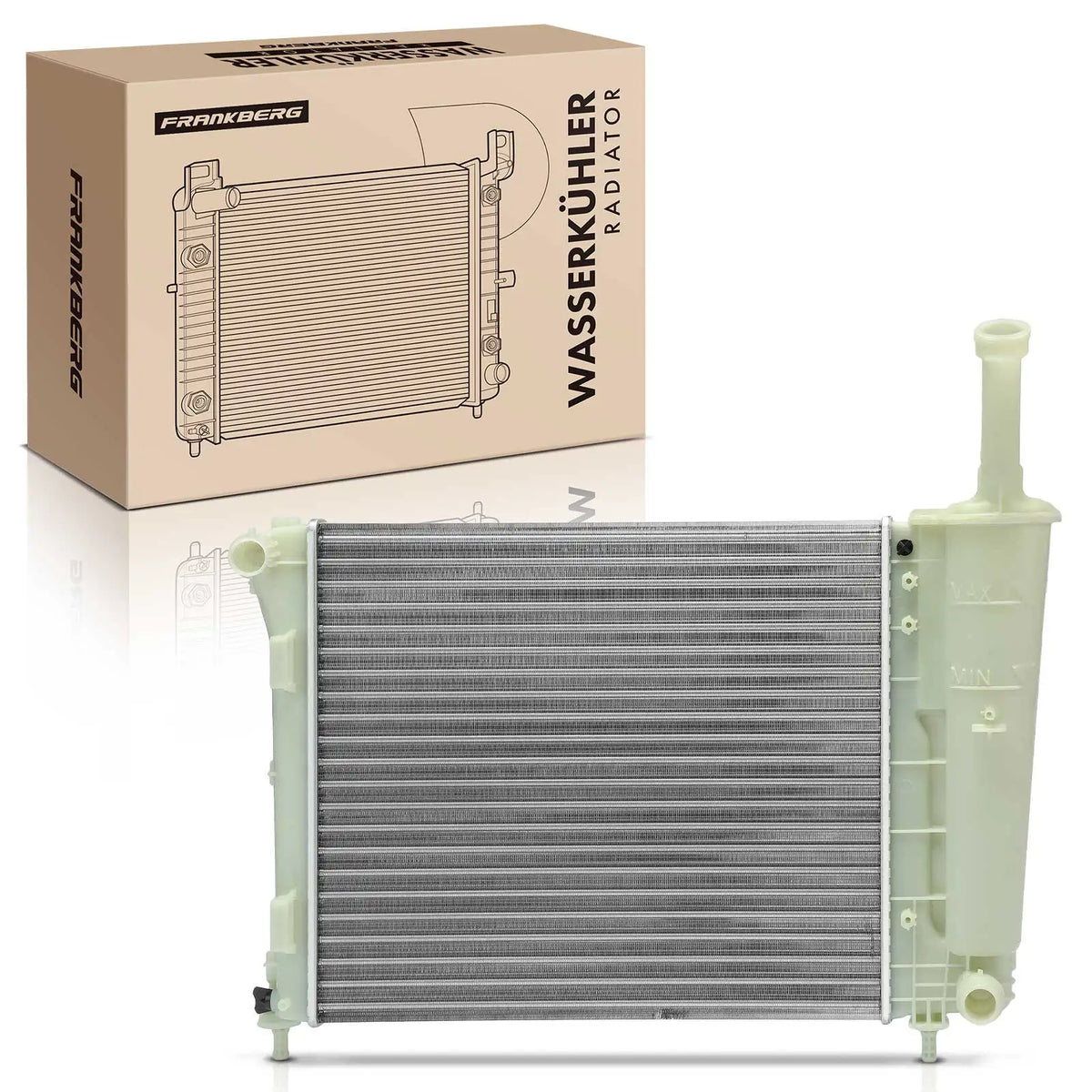 Radiatore Acqua Motore Frankberg 1X per Fiat 500 Panda Ford Ka dal 2007 1559504 9S518005Ba 61936 51787115