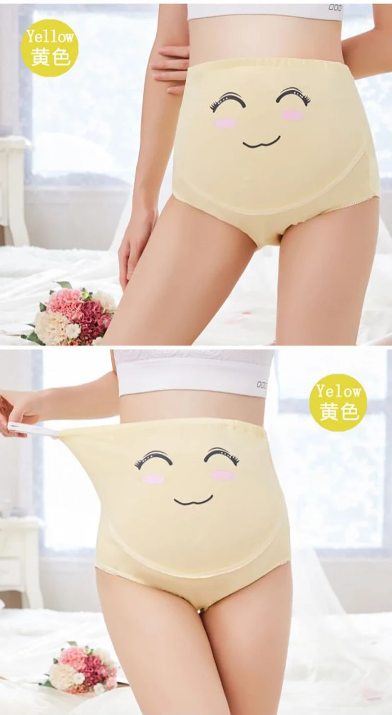 Mutandine di cotone per la biancheria intima di maternità incinta Mutandine vestiti per le donne incinte Slip di gravidanza Intimo di maternità a vita alta