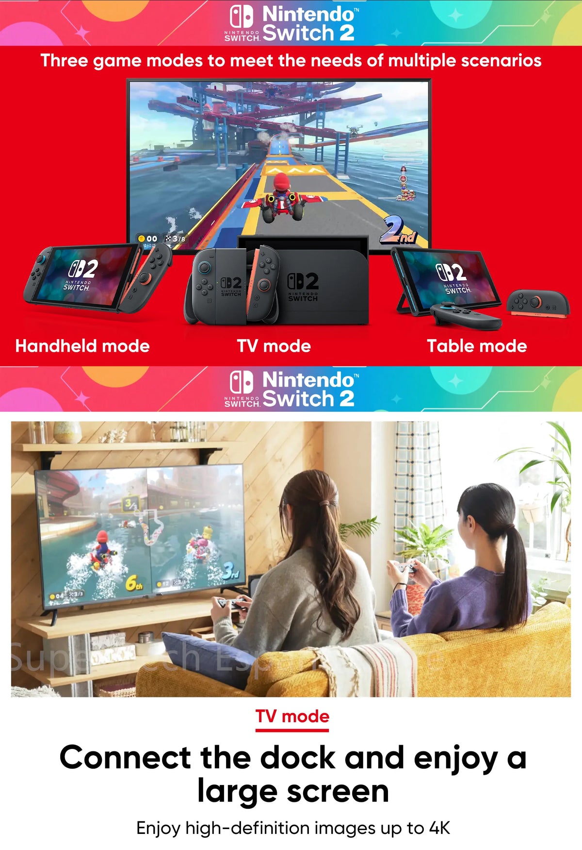 Nintendo Switch 2 Console Portatile per Videogiochi 7,9 Pollici 120 Hz con Joy-Con 2 HDR, Modalità TV Magnetica, Console Portatile