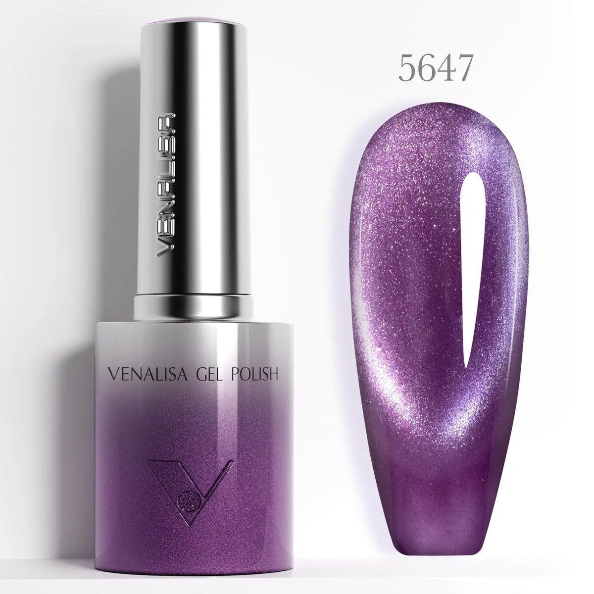 Venalisa 10ml Smalto Gel Effetto Occhio di Gatto Ultra Senza HEMA e TPO, Soak Off UV LED Lunga Durata, Brillante e Scintillante
