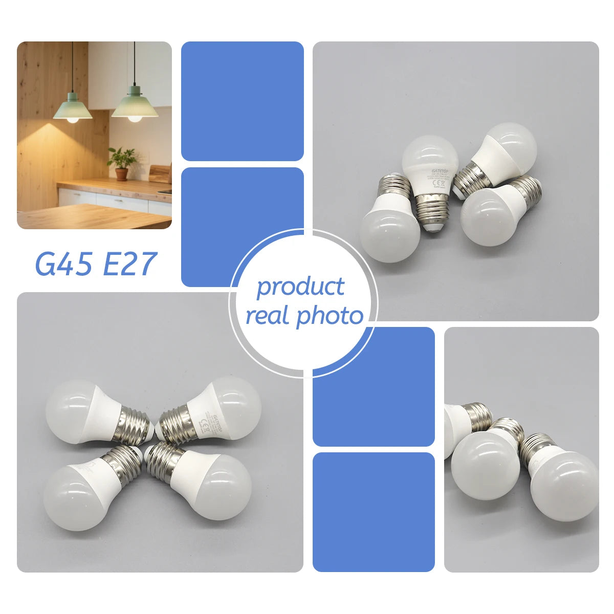 1-10 Pezzi Lampadina LED Mini G45 3W-7W AC100-240V E27 Luce Diurna Fredda per Illuminazione e Decorazione Soffitto Soggiorno