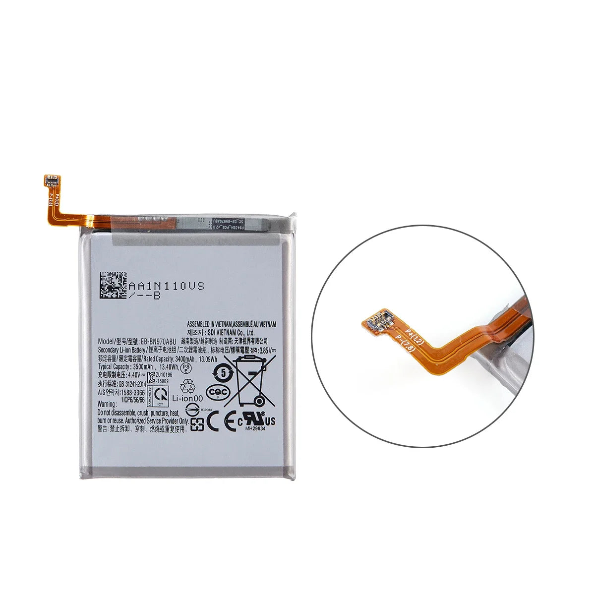 Batteria EB-BN970ABU BN920ABE BN965ABU BN920 BN950 per Samsung Galaxy Note X 5G/Note 10 Lite/Note 9 8 7 Note FE/Note 5