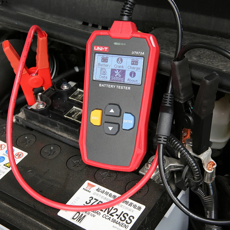 UNI-T UT673A UT675A Tester per batteria automobilistica controllore digitale con stampante Tester di carico per batteria per auto professionale 12V 24V