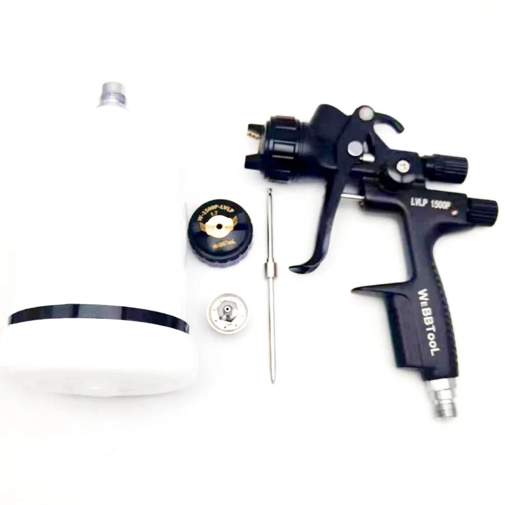 LVLP 1500P Pro Pistola a spruzzo per vernice di alta qualità Strumento di spruzzo per auto Pistola a spruzzo ad aria Ugello da 1,3/1,7 mm Pistola a spruzzo professionale