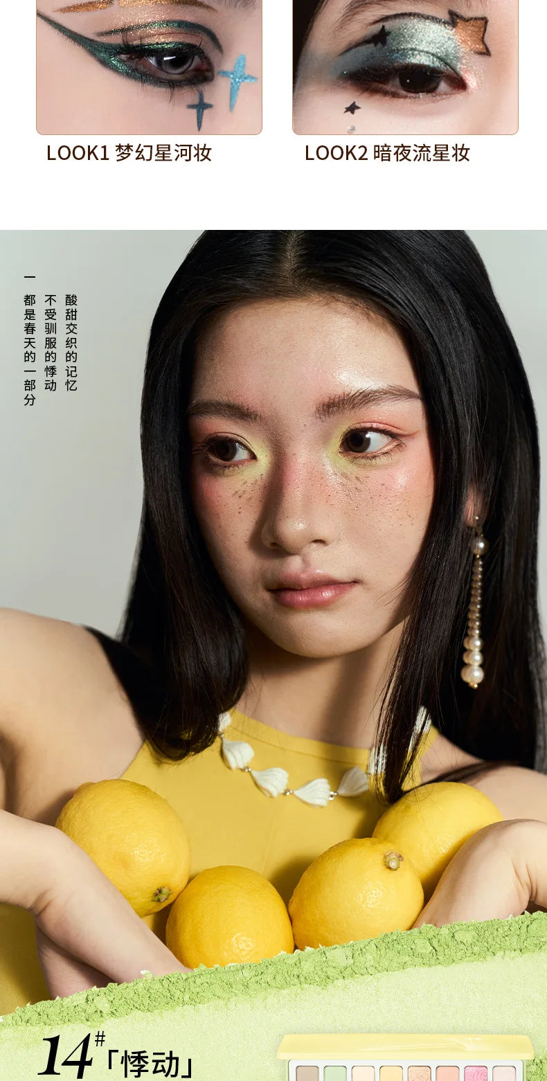 Qianyan Cheeryep Nuova Palette Ombretti 16 Colori Qianyan Glitter Camaleonte Opaco Perlescente Flash Plate Qian Yan Cowherd Sequins