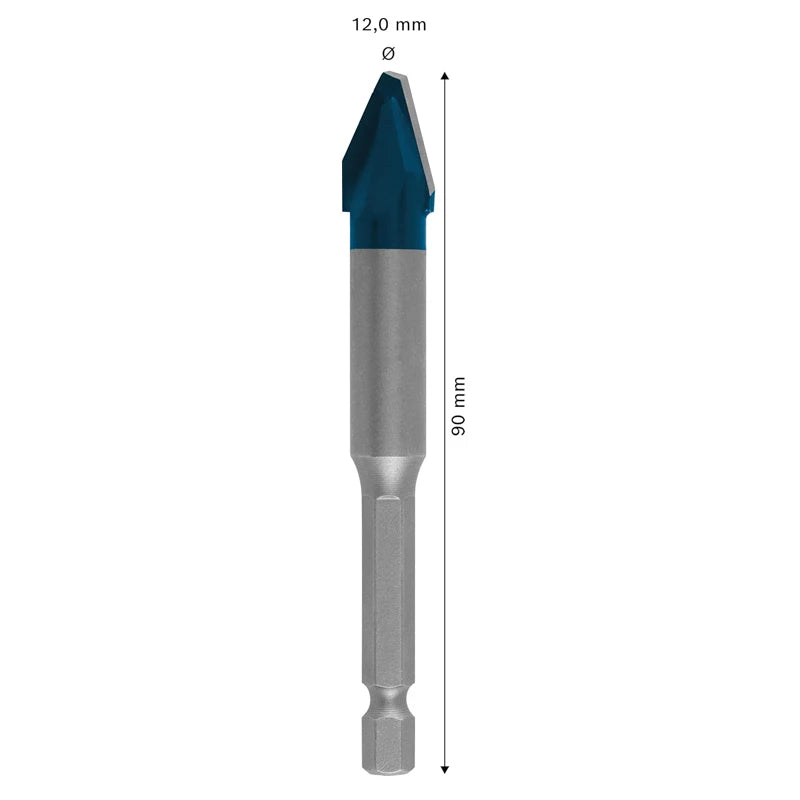 BOSCH EXPERT HEX-9 Punta da trapano in ceramica dura 10X Lunga durata Punta da trapano per pietra in materiale ad alta durezza 2608900590 2608900588