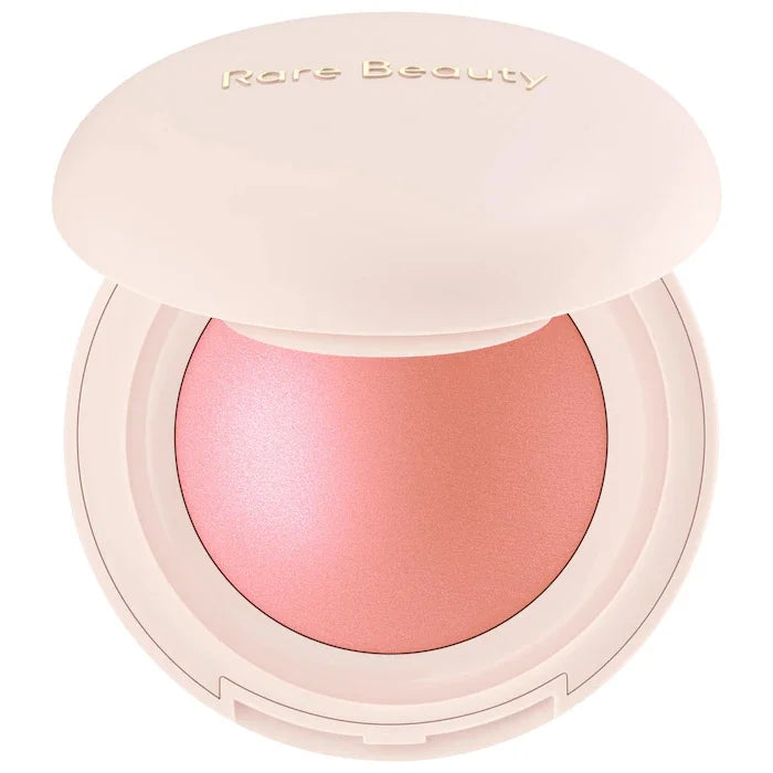 Rare Beauty Fard in Crema in Polvere Fine Rosa Opaco ad Alta Lucentezza, Lunga Durata, Illuminante per il Viso, con Glitter Integrato