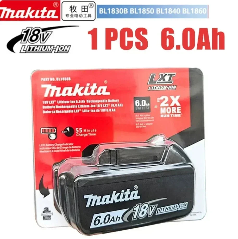 Batteria originale Makita 18V, 5Ah/6Ah, agli ioni di litio, per Makita BL1830, BL1815, BL1860, BL1840. Batteria di ricambio per utensili elettrici Makita.