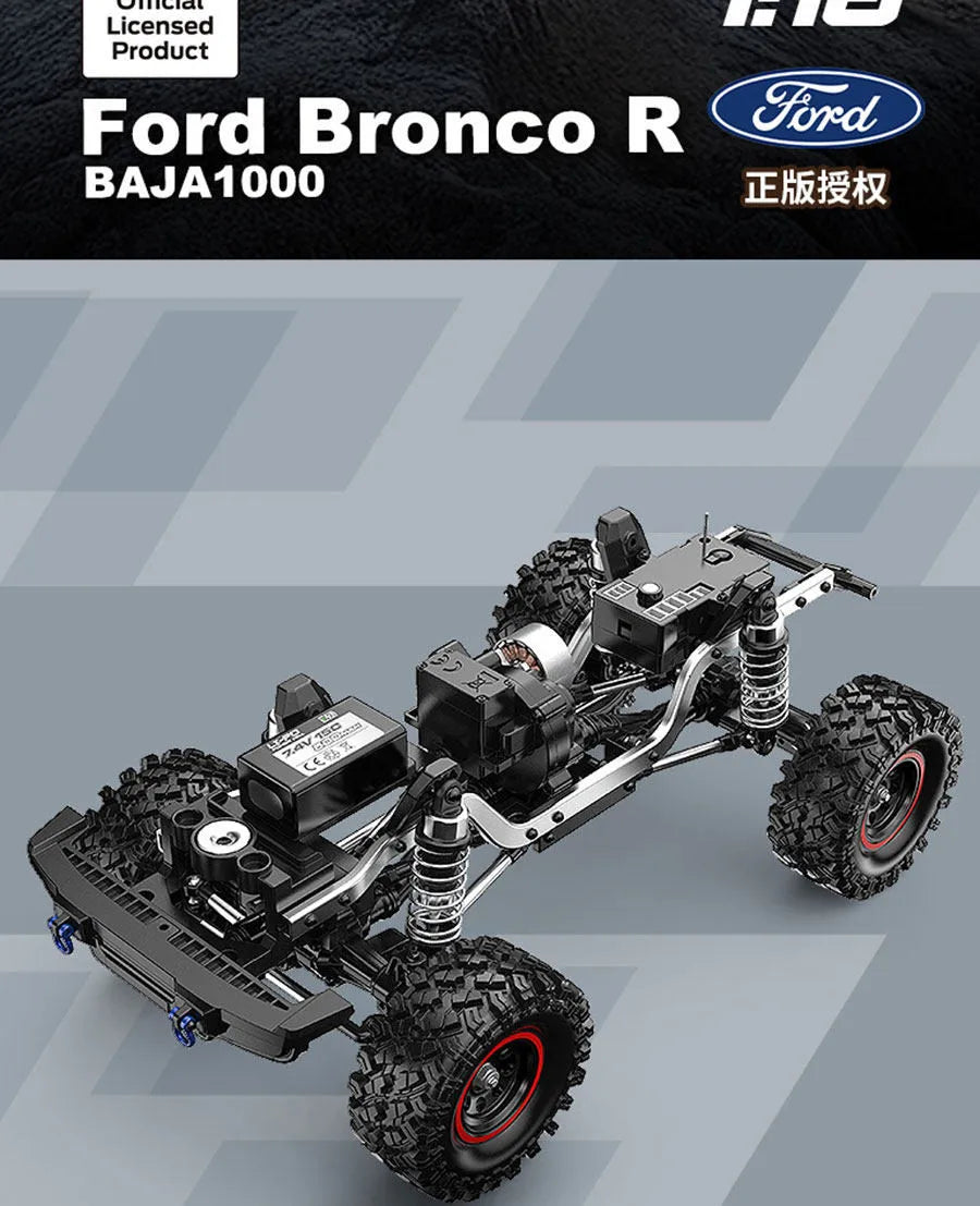 MJX HYPER GO 1/18 H18P Ford Mustang Auto RC Giocattolo con Motore Elettrico Brushless 4WD Veicolo Fuoristrada da Arrampicata Modello di Simulazione Giocattolo