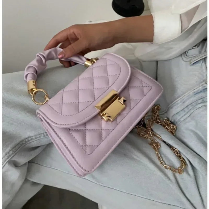 Borse a tracolla in pelle PU da donna piccola borsa a tracolla Designer femminile 2024 nuova catena di moda borsa a tracolla romboidale mini borsa da donna