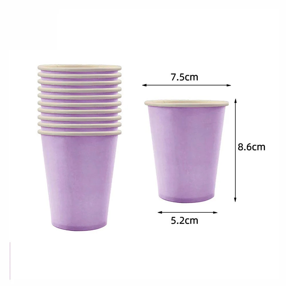 10-200 bicchieri di carta usa e getta in tinta unita, tazze da caffè, bicchieri per bevande, per compleanni, matrimoni, picnic, viaggi, feste, articoli per la tavola