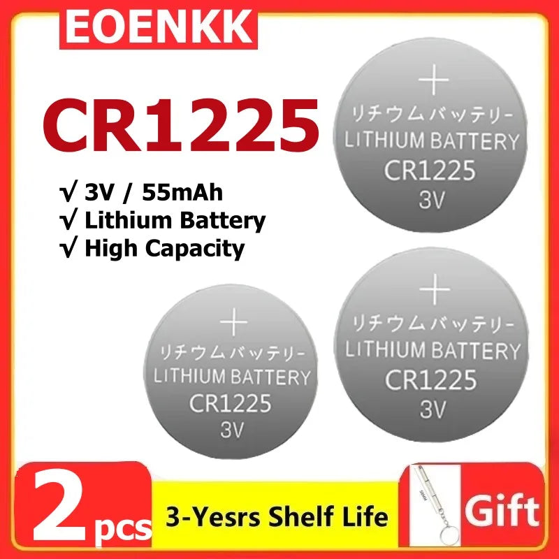 2-50 PZ CR1225 Batterie a bottone ECR1225 Batteria a bottone 1225 per strumenti elettronici, telecomando, bilancia elettronica 3V