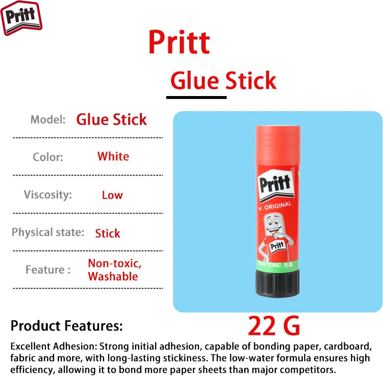 Colla in stick Pritt originale, atossica, lavabile, sicura per bambini, per arti e mestieri