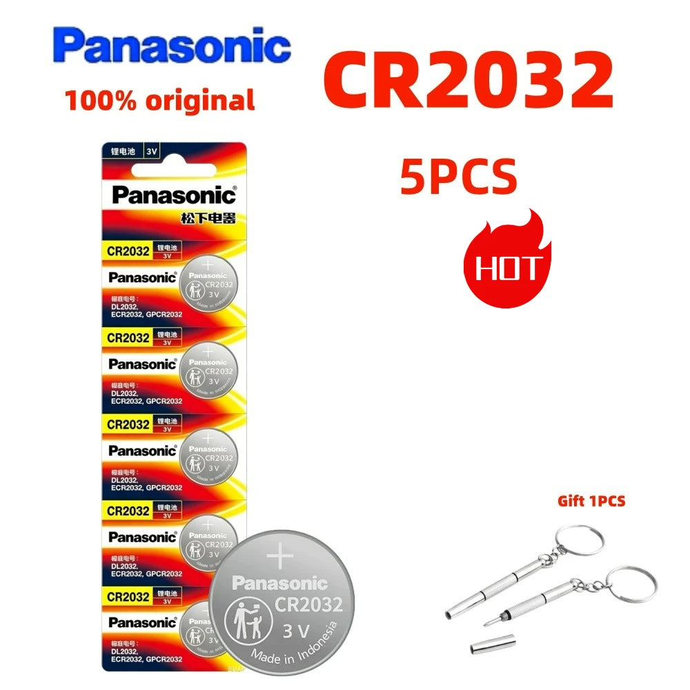 2-50 Pezzi Batteria al Litio Originale PANASONIC CR2032 CR 2032 3V per Orologi, Calcolatrici, Orologi da Parete, Telecomandi, Giocattoli, Pila a Bottone