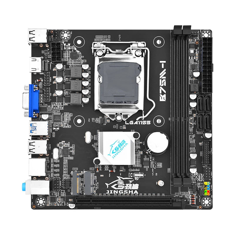 Kit Scheda Madre Mini ITX B75 con Processore Core I5 3470, 16GB di Memoria DDR3, Supporto CPU I3 I5 I7, Socket LGA1155