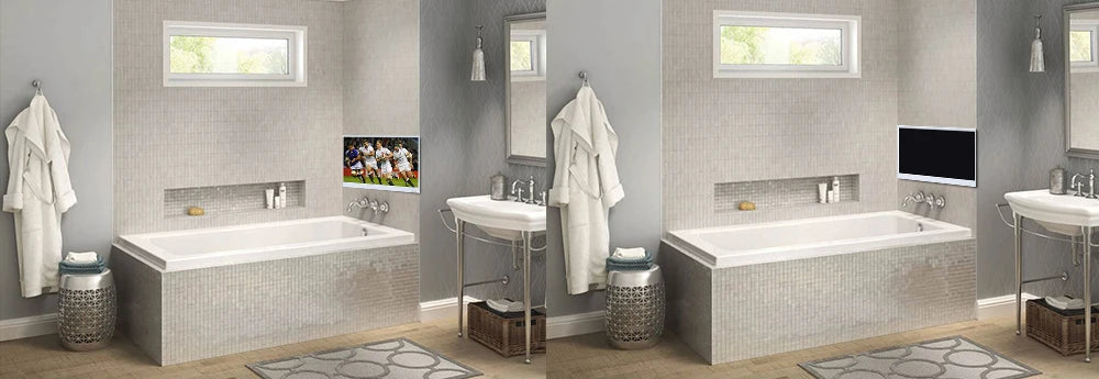 Souria 27 pollici Specchio magico TV LED impermeabile per bagno DTV Sintonizzatore WiFi Android TV Hotel Pubblicità SPA Salon US DVB-T T2 C