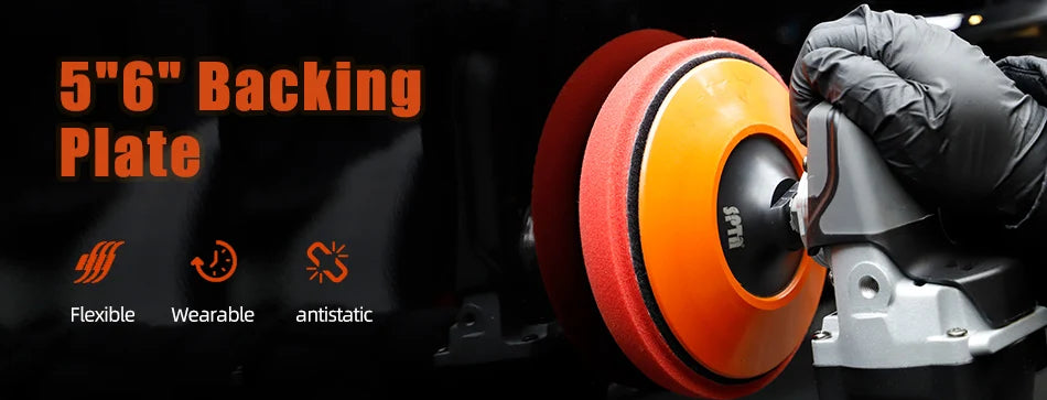 SPTA 5 "125mm 6" 150mm M14 5/8-16 Filettatura Piastra di Supporto Gancio Anello Auto Lucidatura Tampone di Lucidatura Disco Professionale per Lucidatore Rotante