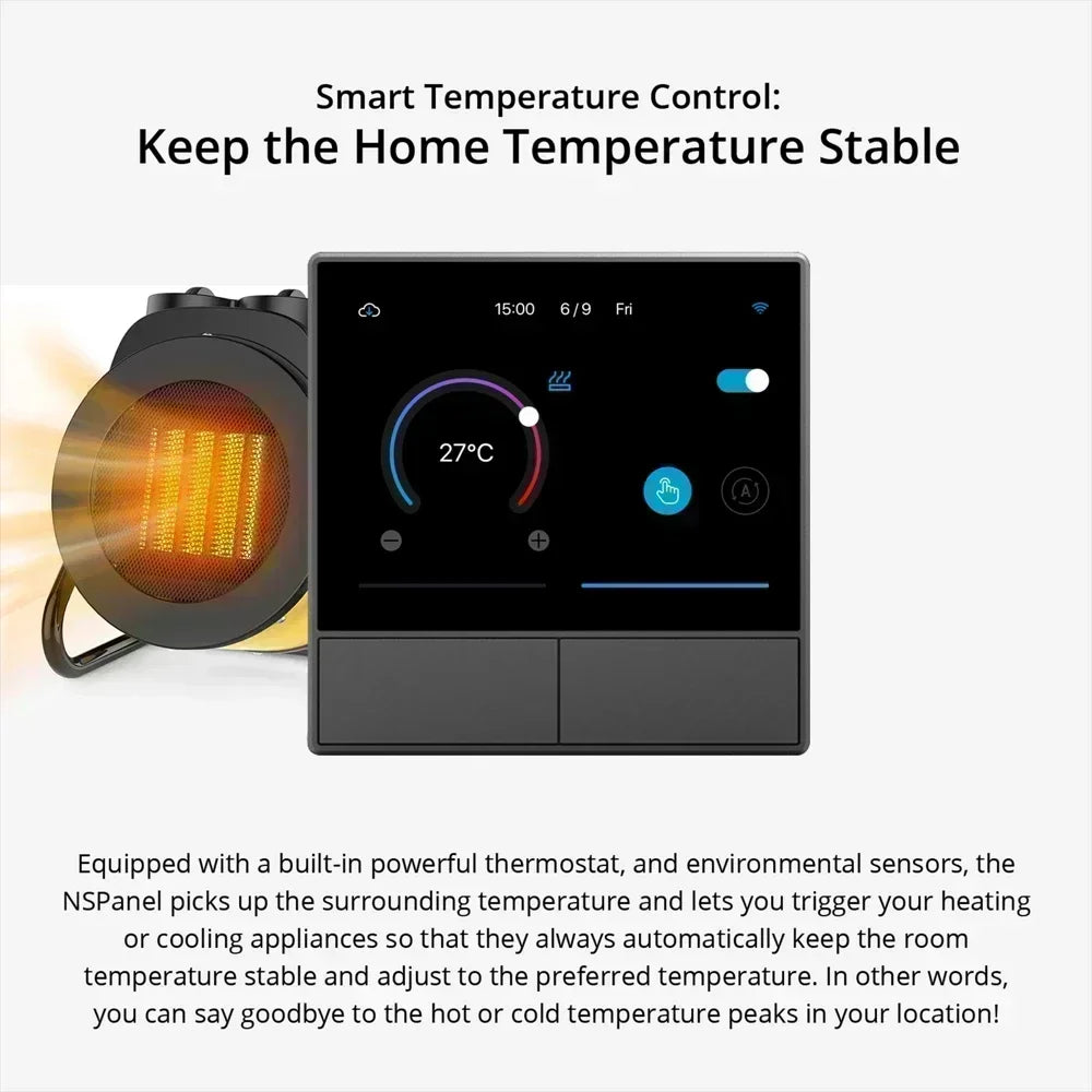 SONOFF NSPanel Sonoff Interruttore A Parete Pannello di Controllo Casa Intelligente Sonoff Ns Pannello 86P EU/US Termostato Digitale di Temperatura Alexa Google