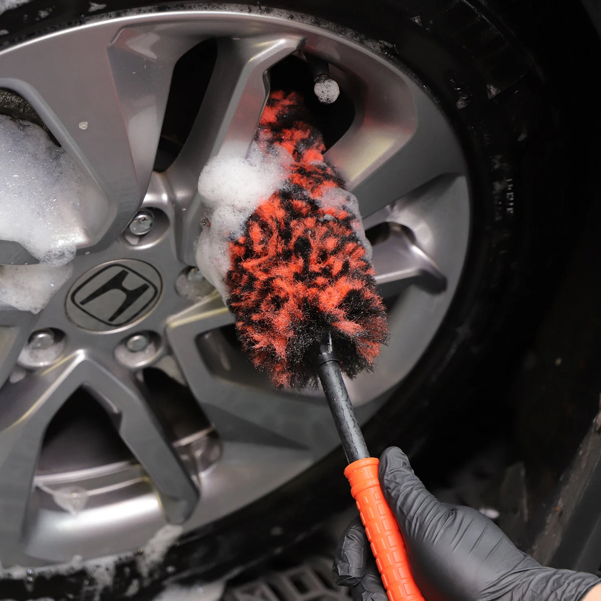 SPTA Set di 3 Spazzole Morbide in Microfibra per Cerchioni, 3 Misure a Scelta, per la Pulizia e il Lavaggio dei Cerchioni dell'Auto
