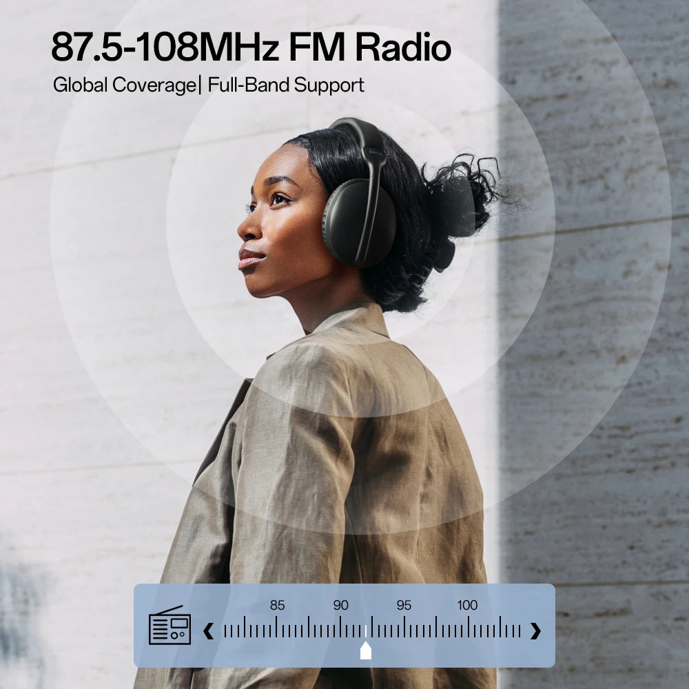 Oneodio SuperEQ S6001 Cuffie Bluetooth Cuffie wireless sopra l'orecchio con modalità Micro SD/Scheda TF/Radio FM Cuffie HiFi stereo