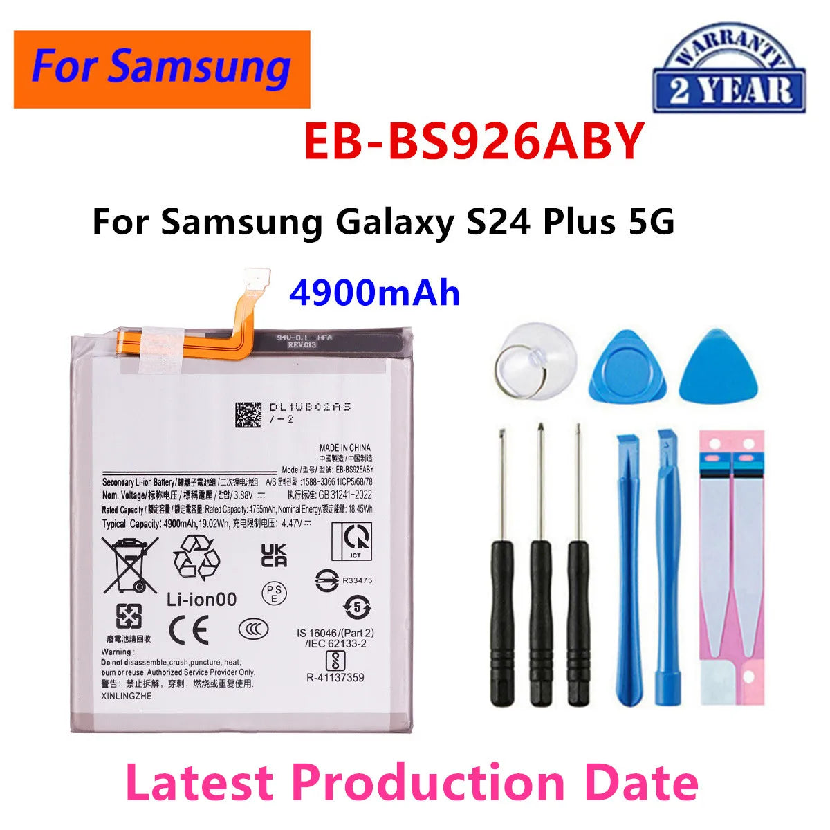 Batteria EB-BS901ABY EB-BS937ABY EB-BS721ABY EB-BS948ABY per Samsung Galaxy S22 S23 S24 S25 S26 Plus Ultra S24 FE S25 Edge