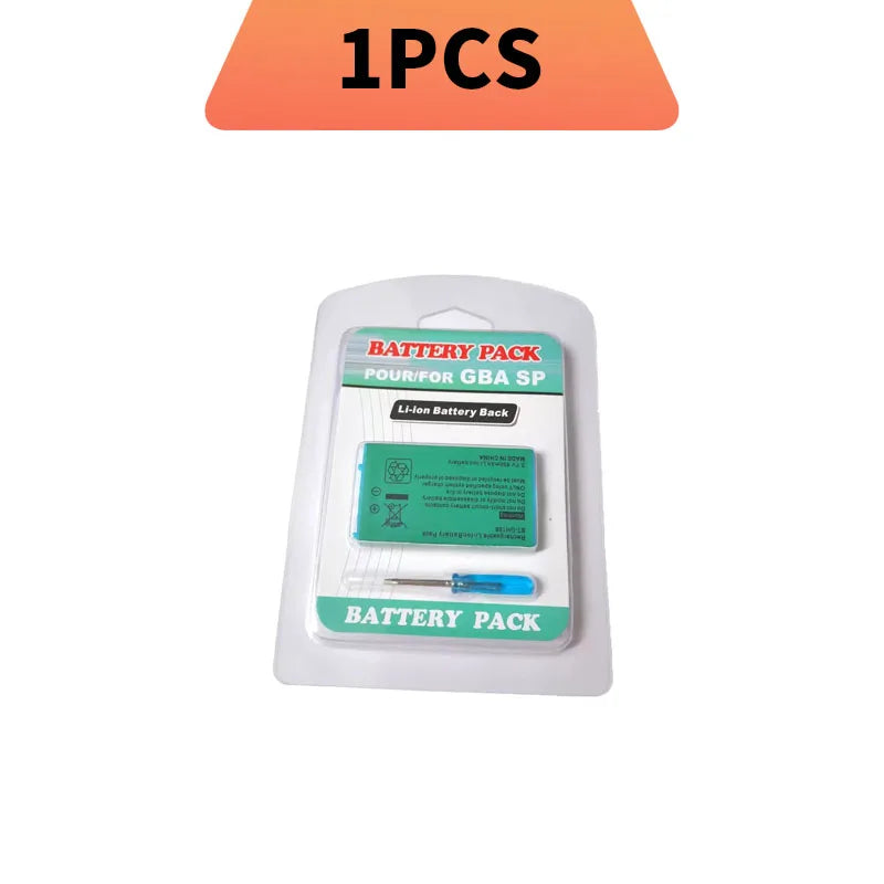 Nuova Batteria Ricaricabile agli Ioni di Litio da 850mAh per Game Boy Advance SP e Kit Cacciavite per Batteria di Ricambio GBA SP