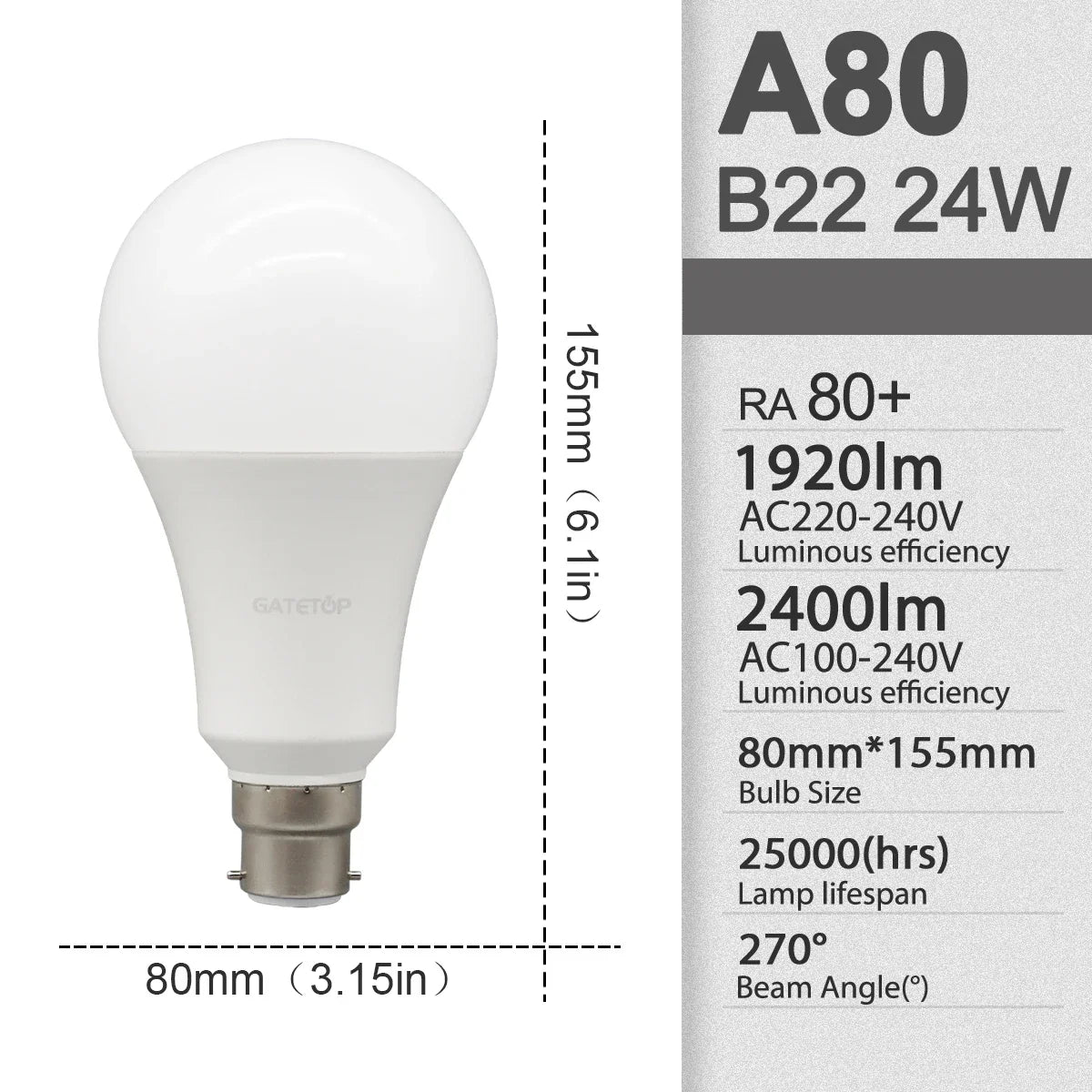 10 Pezzi Lampadine LED E27 B22 da 24W 20W 18W 15W 12W 10W 3W, AC 220V 110V 3000K 6000K, Lampada per Soggiorno e Casa