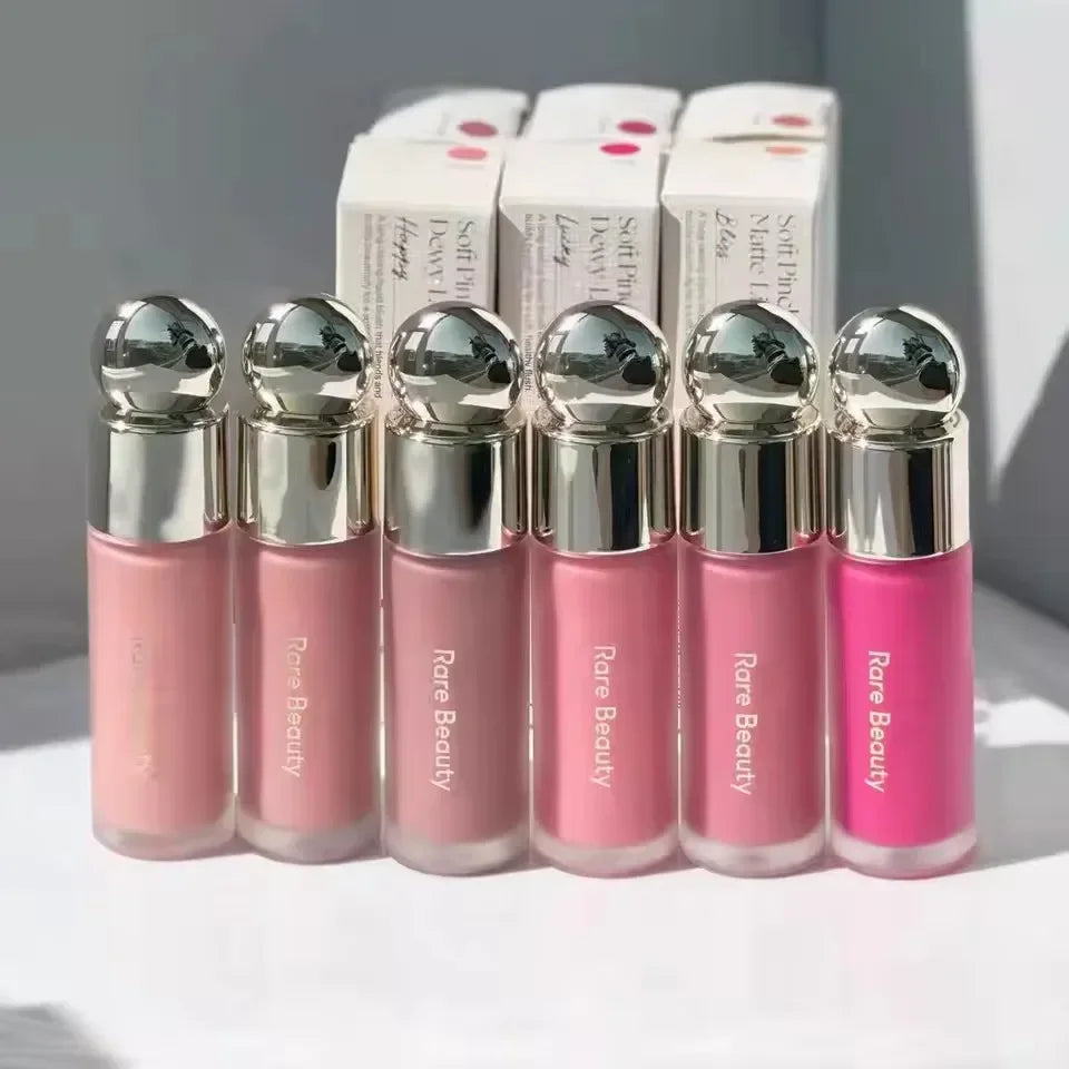 Rare Beauty Blush in Crema Effetto Fondente, Texture Opaca e Perlescente, Blush Glitterato, Illuminante, Nutriente, Idratante, Lucidalabbra