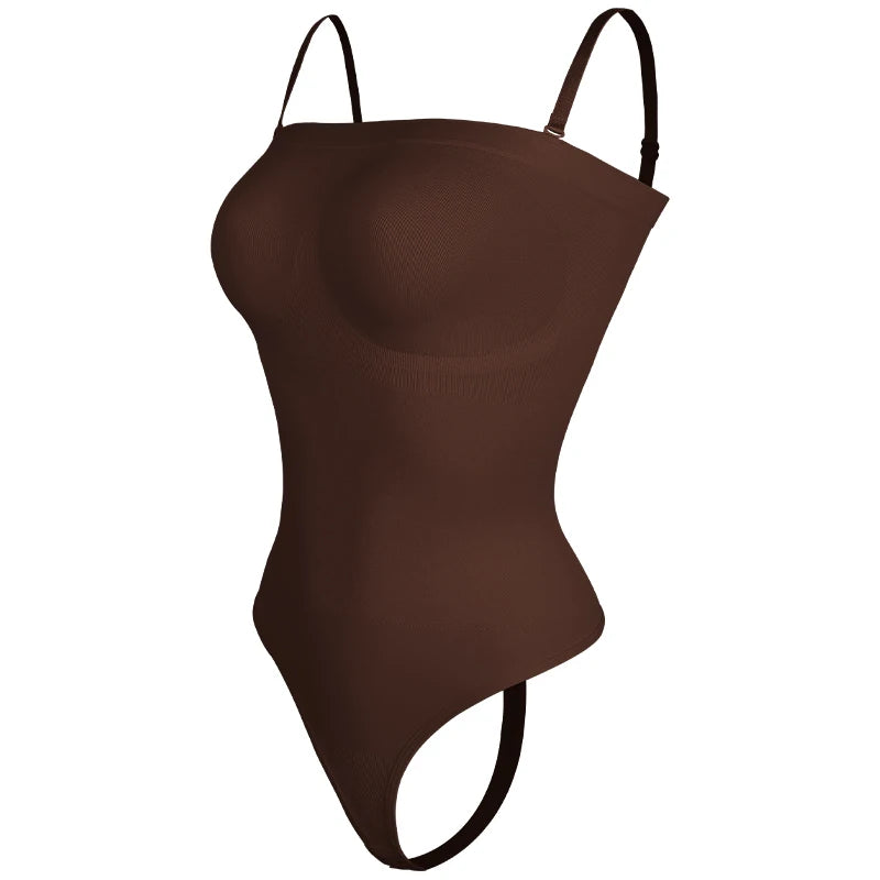 Body senza spalline donna perizoma Shapewear Tummy Control Body Shaper Off spalla top un pezzo vita Trainer intimo Skinny