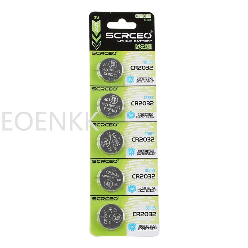 Batteria al litio CR2032 3V da 50-500 pezzi, batteria a bottone CR 2032 per orologi, giocattoli, calcolatrici, telecomandi auto, pile a bottone