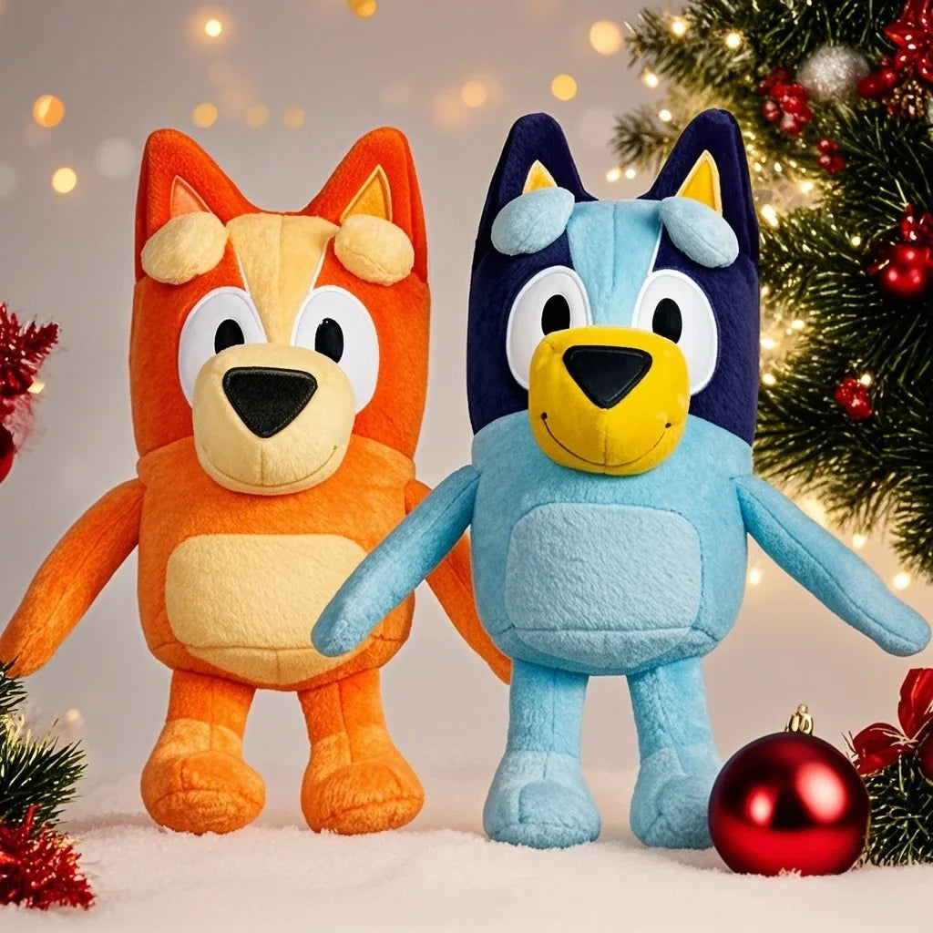 Simpatici giocattoli a forma di cane della famiglia Bluey, 15 cm/30 cm, peluche di Bingo, animali di peluche morbidi, bambole, regali di compleanno, bambole da compagnia di Bluey.