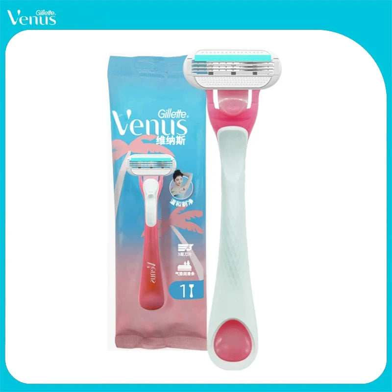 Rasoio Gillette Venus Tropical Mini Rosa con Striscia Lubrificante CloudSense e 3 Lame Flottanti per una Rasatura Liscia (1 Pezzo)