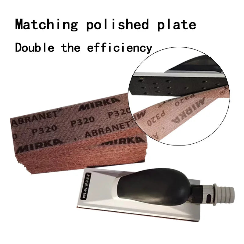 70-198mm Mirka Abranet Mesh Sabbia Rettangolare Carta Abrasiva Secca Vernice Auto Stucco Rettifica Maglia Carta Vetrata 80-400 Grana Floccaggio