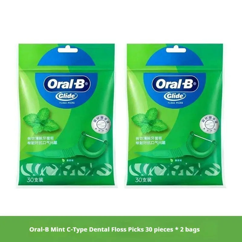 Filo Interdentale a Forma di C Oral-B al Gusto di Menta, Bastoncini Piatti Cerati, Pulitori Interdentali Sottili e Resistenti
