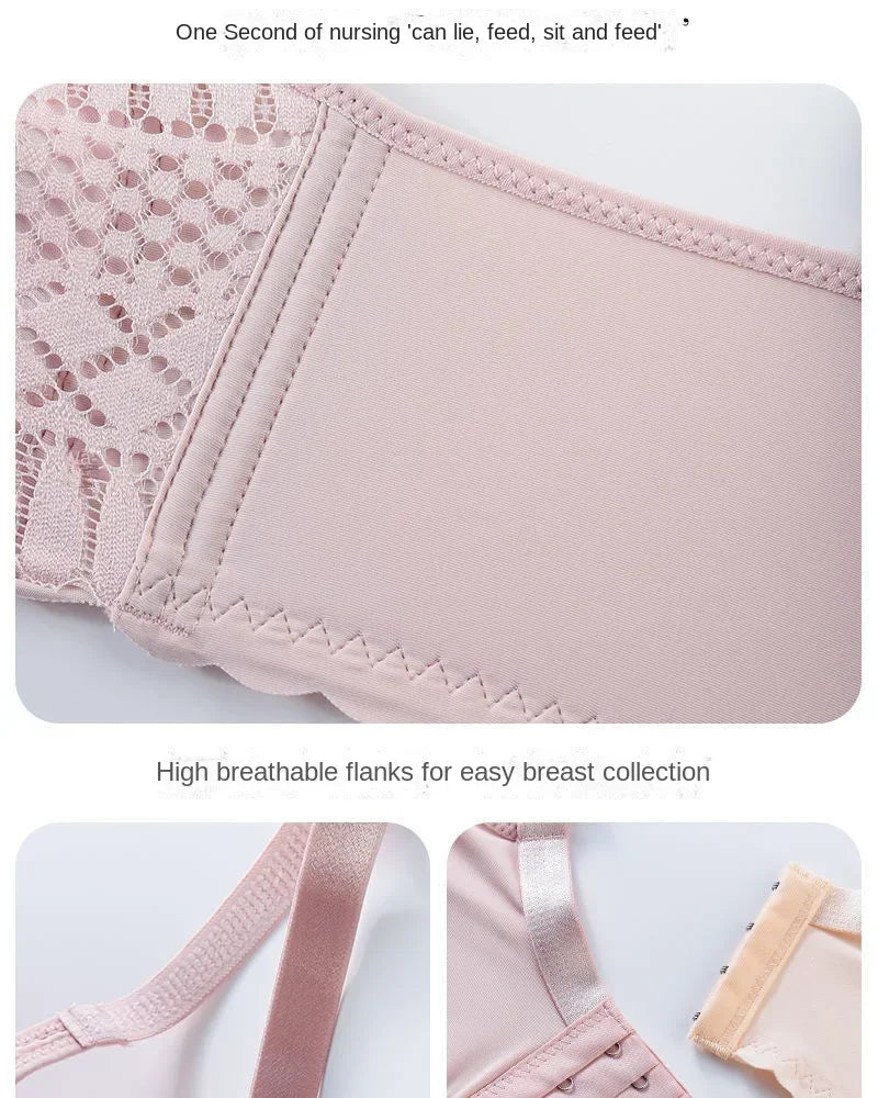 Reggiseno per allattamento premaman con bottone frontale Intimo raccolto regolabile Reggiseno per allattamento confortevole per l'allattamento di vestiti per donne incinte