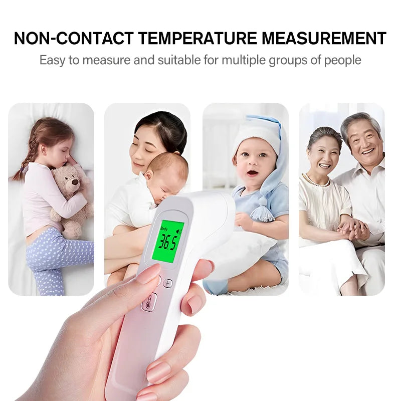 MAMIJOY Termometro per bambini LCD digitale a infrarossi Misurazione del corpo Fronte Orecchio Senza contatto Febbre per adulti Termometri per bambini IR