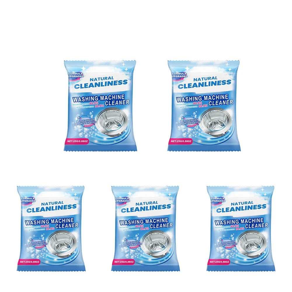 Polvere detergente per lavatrice, si dissolve, rimuove lo sporco ostinato, la muffa e gli odori, disinfetta e pulisce il tamburo della lavatrice, prodotto multifunzionale.