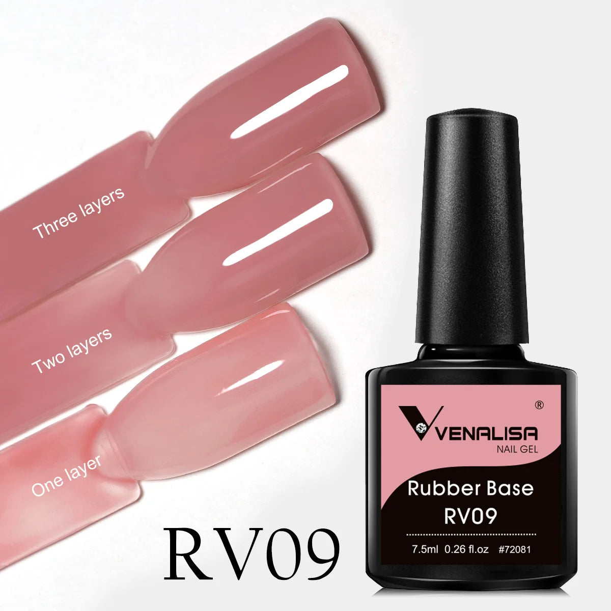 VENALISA Base in Gomma Cappotto Colore Gel per Unghie Smalto Gelatina Semi Trasparente Francese per Unghie Camouflage Soak off UV LED Gel per Unghie Smalto