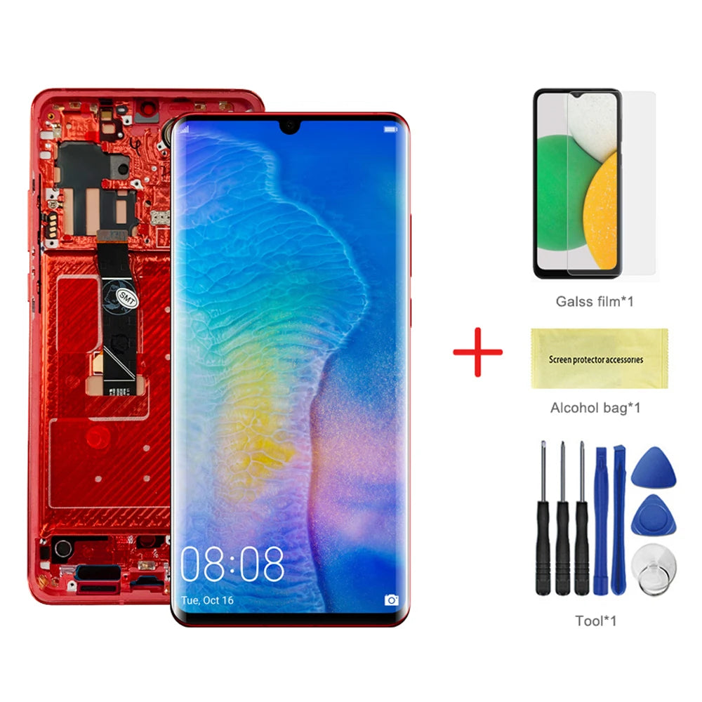 Schermo OLED per pantalla Huawei P30 Pro Display LCD Touch Screen digitale con impronta digitale per sostituzione Huawei P30 Pro VOG-L29
