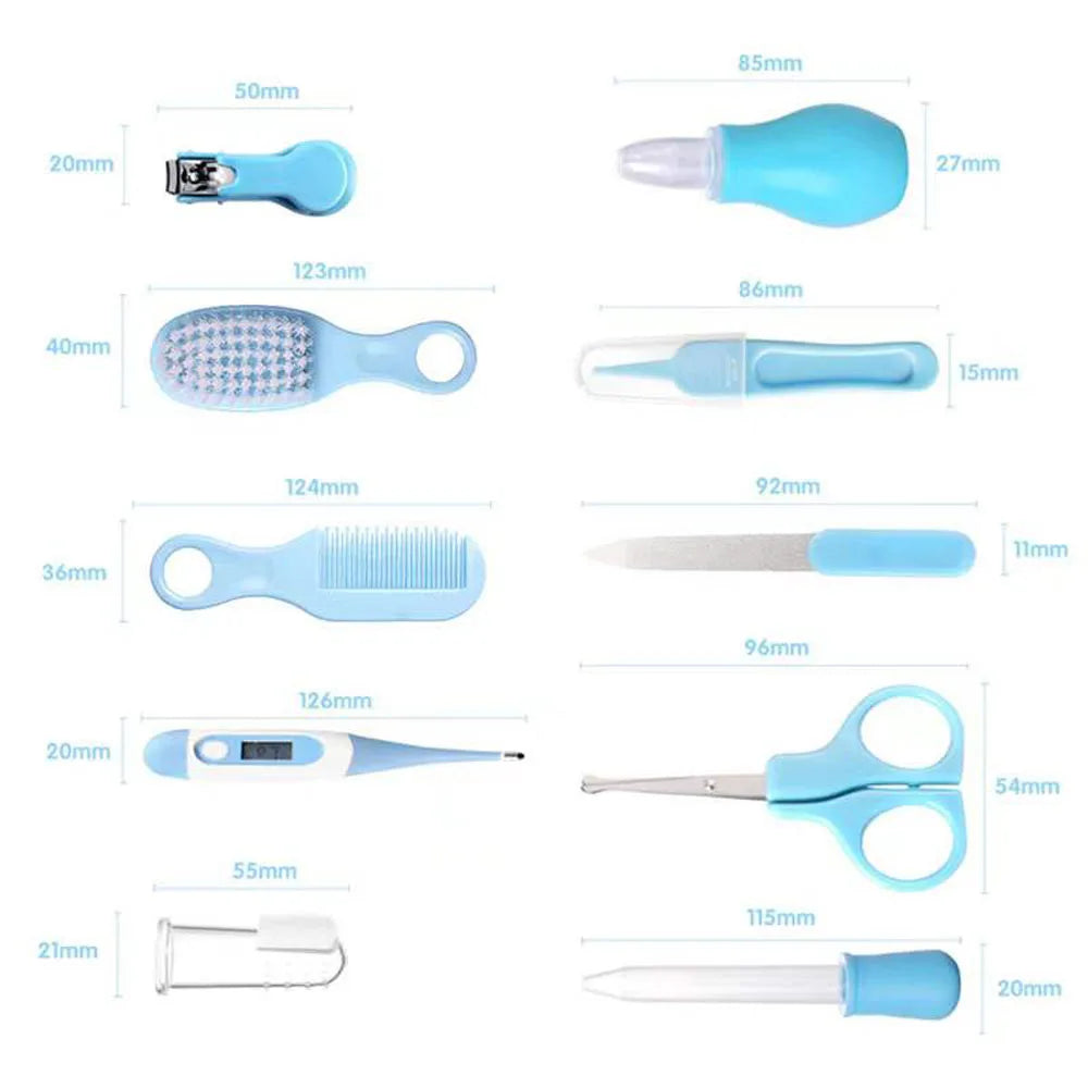 10 Pz/set Kit Assistenza Sanitaria Per Bambini Unghie Capelli Assistenza Sanitaria Termometro Spazzola Per Toelettatura Clipper Massaggiagengive Spazzolino Da Denti Elementi Essenziali Per Bambini