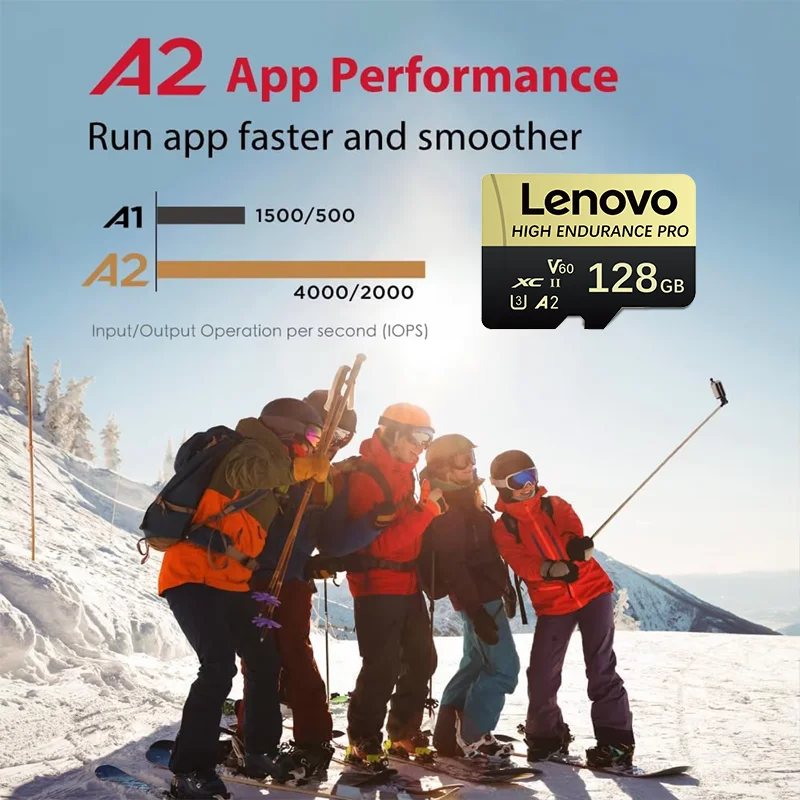 Scheda di memoria Lenovo 64GB 128GB 512GB 1TB Micro SD Classe 10 TF con adattatore SD per smartphone e dash cam