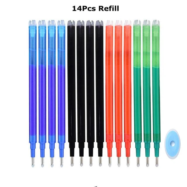 0.7mm Penna Cancellabile Magica Presse Penna Gel Set 8 Colori Cancellabile Asta di Ricarica Inchiostro Gel Cancelleria Penne Retrattili Maniglia Lavabile Asta