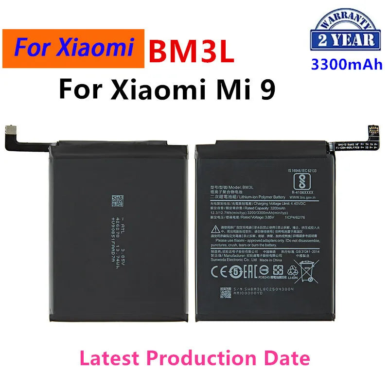 100% batteria originale BM3L 3300mAh per Xiaomi 9 Mi9 M9 Mi 9 BM3L batterie di ricambio per telefono di alta qualità + strumenti