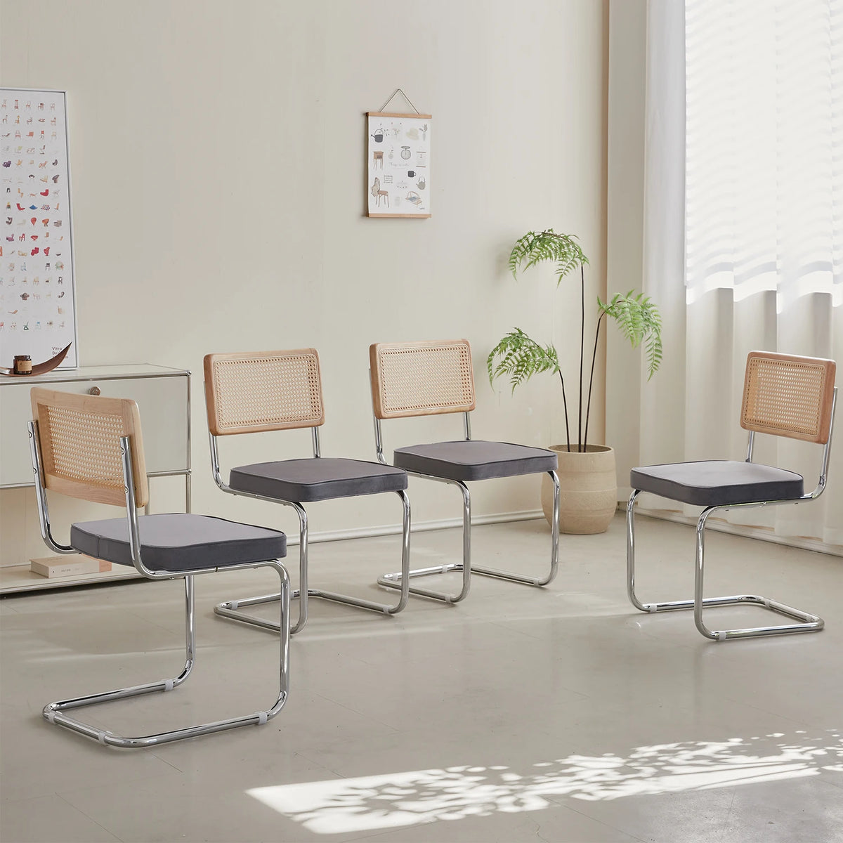 EGOONM Set di 2/4 sedie da pranzo retrò sedia in rattan di plastica casa camera da letto scrivania schienale sgabello arco computer ufficio sedile imbottito