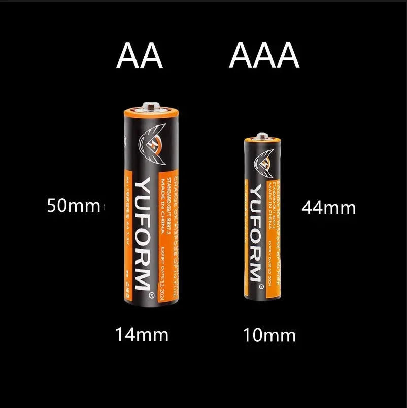 Batterie al carbonio zinco AA AAA da 1,5 V, confezione da 40 all'ingrosso per giocattoli, orologi, telecomandi, alimentazione di lunga durata, a prova di perdite